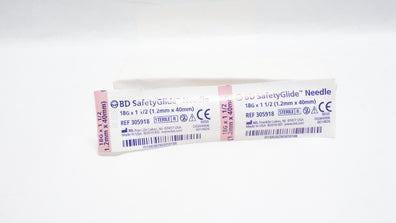 BD 305918 SafetyGlide Ndle 18G x 1-1/2 (x)
